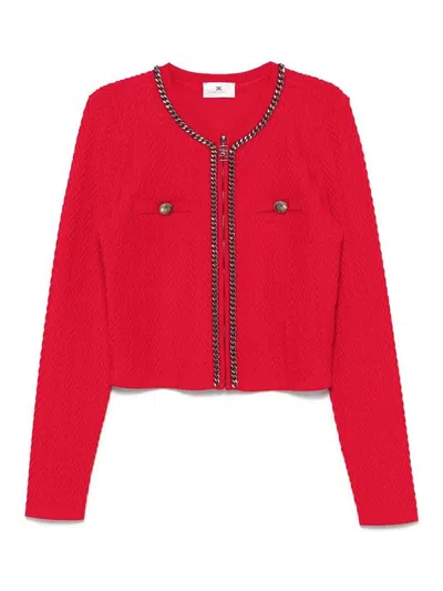 ELISABETTA FRANCHI SUÉTER CUELLO REDONDO - ROJO