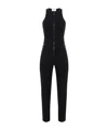 Elisabetta Franchi Zip-front Halterneck Jumpsuit In Black