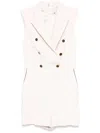 Elisabetta Franchi Jumpsuit With Belt In Beige