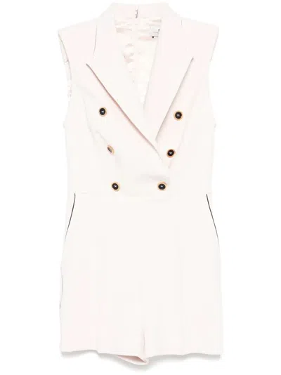 Elisabetta Franchi Jumpsuit With Belt In Beige