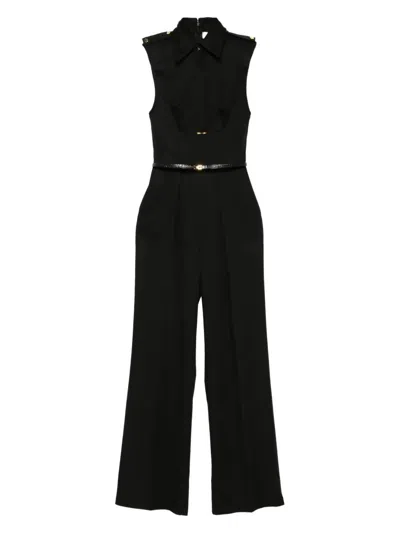 Elisabetta Franchi Jumpsuit With Belt In Black