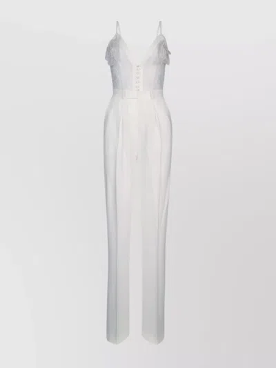 Elisabetta Franchi Jumpsuit With Lace Detail And High Waist