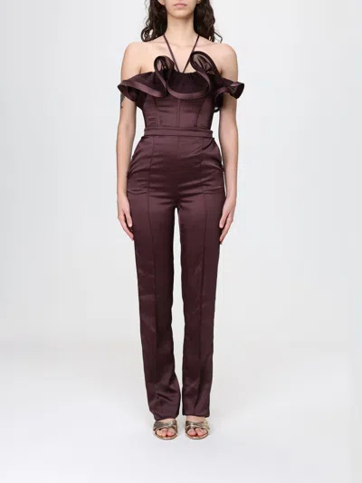 Elisabetta Franchi Jumpsuit Woman In Brown