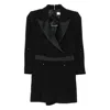 Elisabetta Franchi Short Jumpsuit With Button Detailing And Long Sleeves In Black