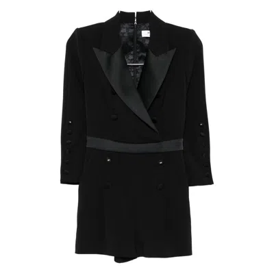Elisabetta Franchi Double-breasted Jumpsuit In Black