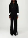 Elisabetta Franchi Knitted Suit Trousers Elastic Waistband In Black