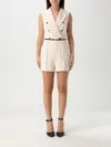 Elisabetta Franchi Crepe Jumpsuit In Butter