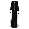 Elisabetta Franchi Hooded Side-stripe Jumpsuit In Multi