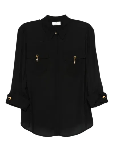 Elisabetta Franchi Key-detail Pocket Shirt In Black