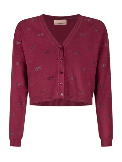 Elisabetta Franchi Kids Mini Cardigan For Kids In Bordeaux