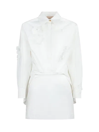 Elisabetta Franchi Kids Mini Floral Suit For Kids In White