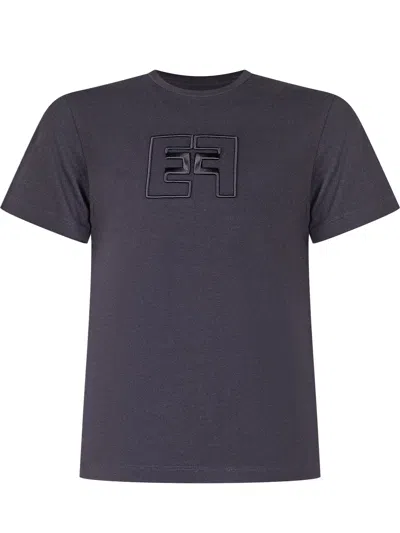 Elisabetta Franchi Kids Mini Logo Embossed T-shirt In Nero