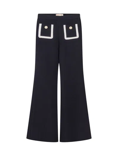 Elisabetta Franchi Kids Mini Sophisticated Wide-leg Trousers For Kids In Grigio Chiaro
