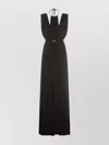 Elisabetta Franchi Knee Length Dress Belt Detail In Black