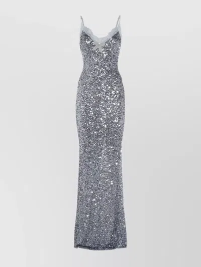 Elisabetta Franchi Knee Length Dress Featuring Bow Detail In Blue