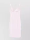 Elisabetta Franchi Knee Length Dress With Adjustable Spaghetti Straps