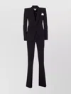 Elisabetta Franchi Tailored Black Suit With Fitted Blazer And Straight-leg Trousers In Black