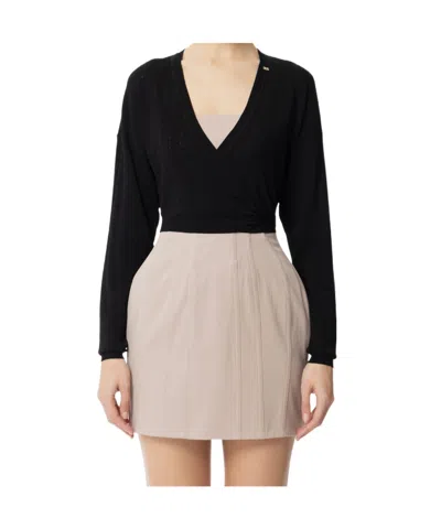 Elisabetta Franchi Knit Cardigan With Openwork Embroideries In Black
