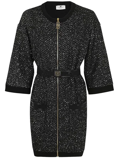 Elisabetta Franchi Knit Dress In Black
