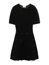 Elisabetta Franchi Herringbone-pattern Mini Dress In Black