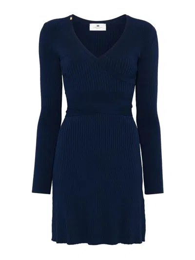 ELISABETTA FRANCHI VESTIDO MIDI - AZUL