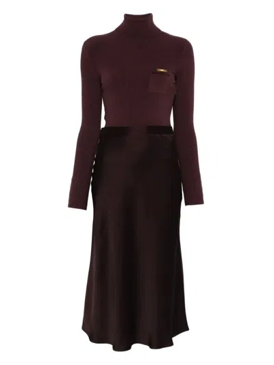 Elisabetta Franchi Knit Dress In Red