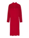 Elisabetta Franchi 3d-knit Herringbone Midi Dress In Red