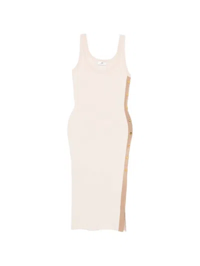 Elisabetta Franchi Knit Dress In White