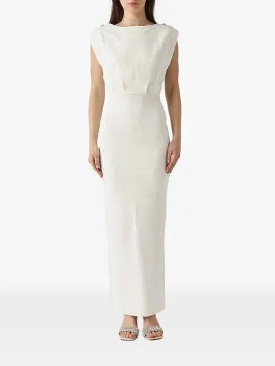 Elisabetta Franchi Knit Dress In Neutral