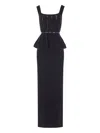 Elisabetta Franchi Knit Dress With Belt In Black