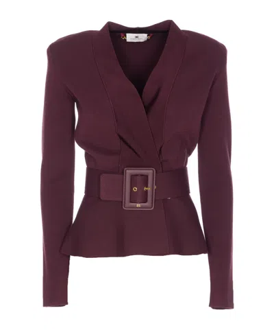 ELISABETTA FRANCHI ELISABETTA FRANCHI BELT KNIT JACKET