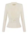 Elisabetta Franchi Knit Jacket With Belt In Pink