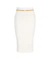 Elisabetta Franchi Knit Skirt With Chain Detail In White