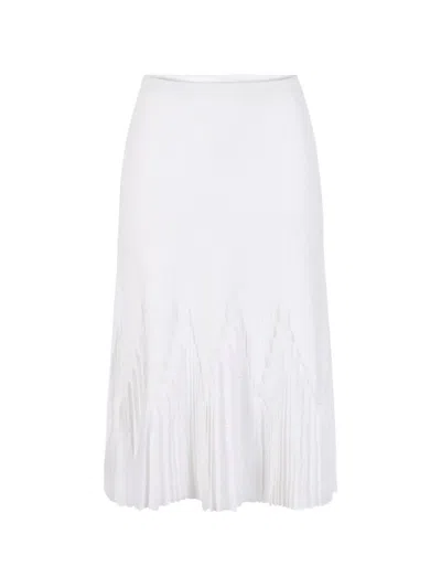 Elisabetta Franchi Knit Skirt With Ruffles In Multi