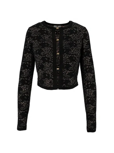 Elisabetta Franchi Knit Sweater In Black