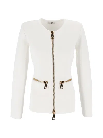 Elisabetta Franchi Knit Sweater In White