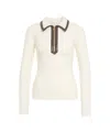 Elisabetta Franchi Knit Sweater With Polo Collar In Multi