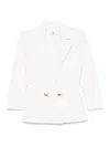 Elisabetta Franchi Ivory Jacket With Deep V-neckline In White