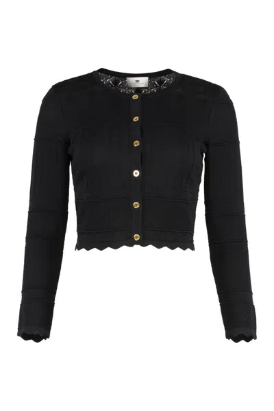 Elisabetta Franchi Black Viscose Sweater