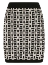 Elisabetta Franchi Women's Viscose Logo Jacquard Miniskirt In Black