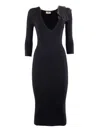 Elisabetta Franchi Knitted Dress In Blue