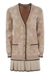 Elisabetta Franchi Knitted Dress In Nude