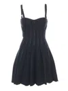 Elisabetta Franchi Heart Neck Backless Pleated Gown Dress In Black