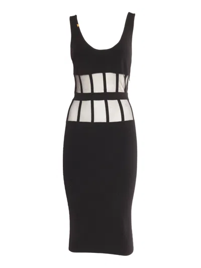 Elisabetta Franchi Knitted Dress In Black
