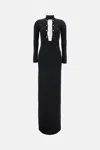 Elisabetta Franchi Open-back Maxi Dress In Black