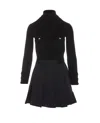 Elisabetta Franchi Embroidered-logo Mini Dress In Black