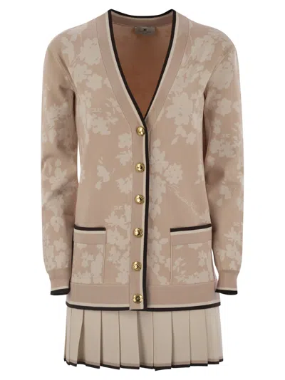 ELISABETTA FRANCHI ELISABETTA FRANCHI KNITTED DRESS IN FLORAL JACQUARD