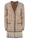 Elisabetta Franchi Knitted Dress In Nude/butter