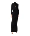 Elisabetta Franchi Knitted Dress With Slits And Knots In Black