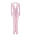 Elisabetta Franchi V-neck Maxi Dress In Pink